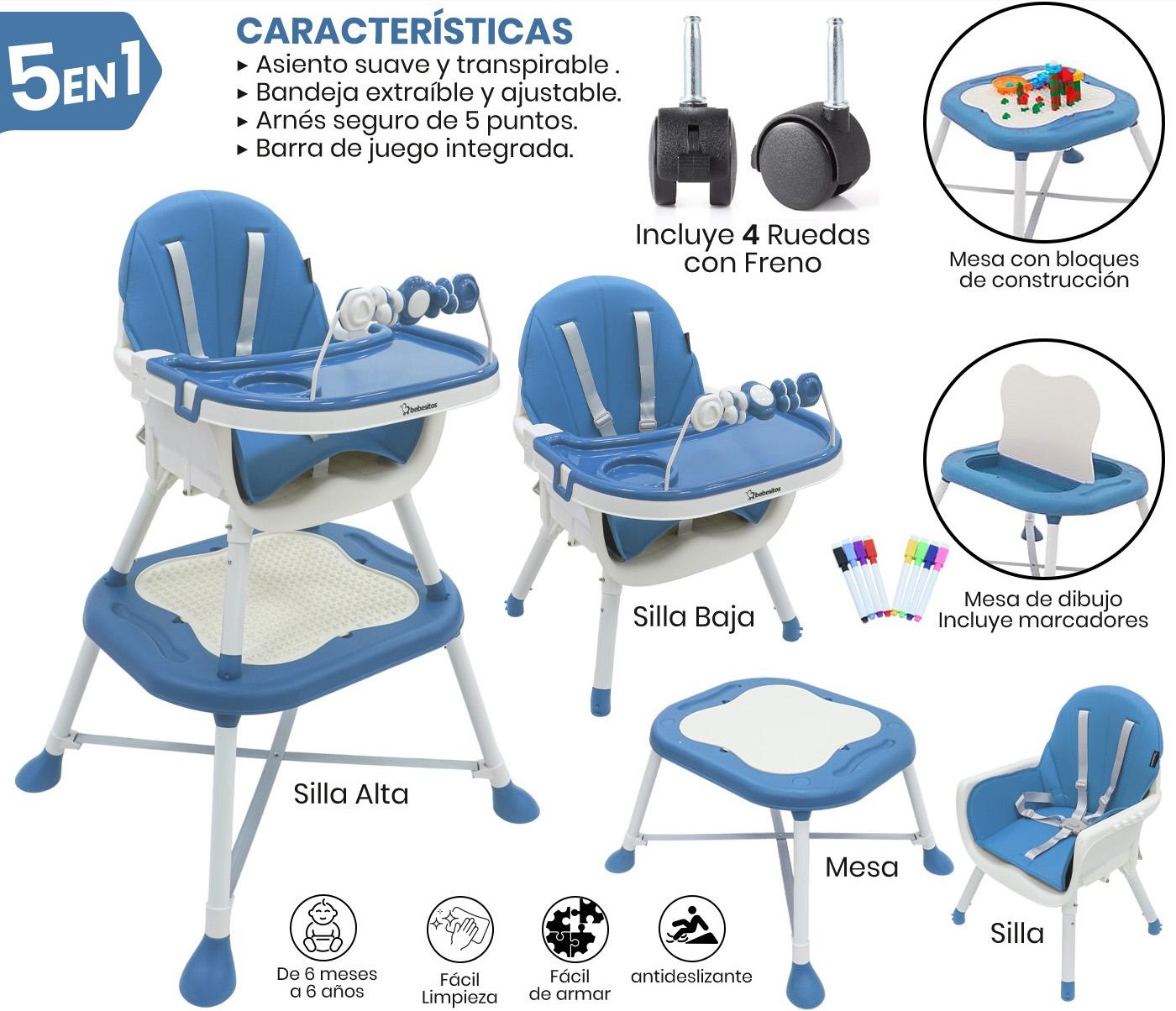 Silla de Comer 5 en 1