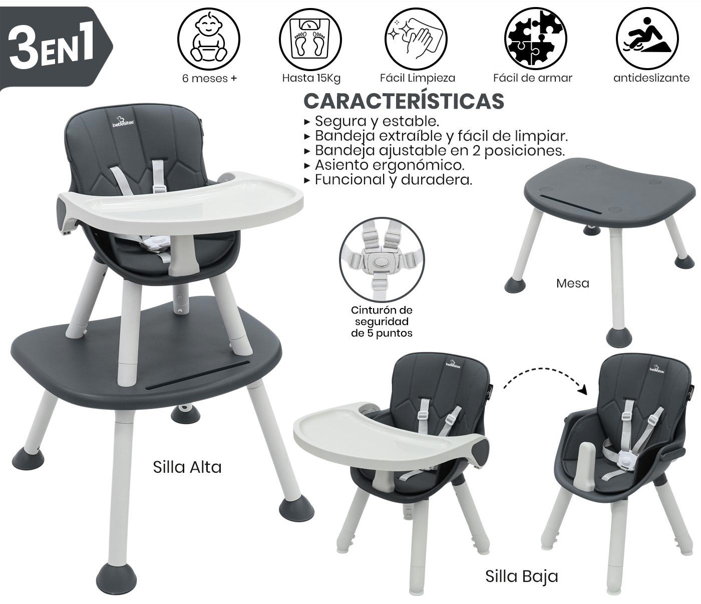 Silla de Comer 3 en 1