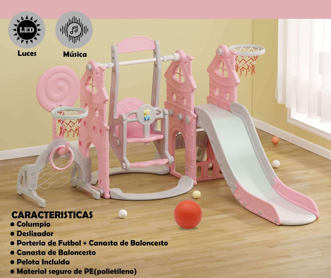 Juego Deslizador con Columpio